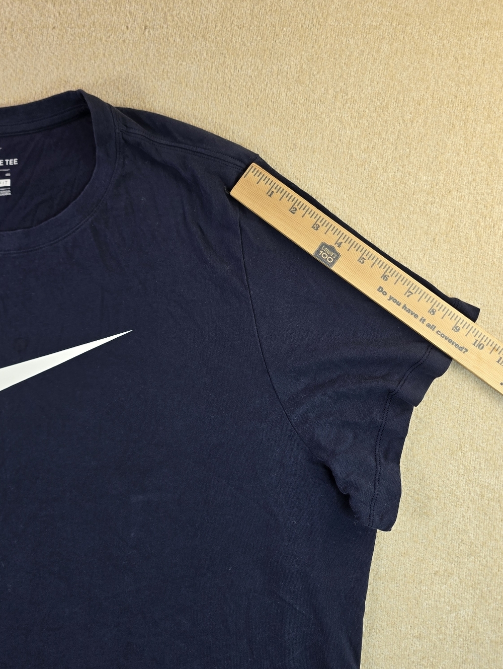 Nike Dri-Fit T Shirt Mens 4XL Blue Swoosh Athletic Casual Tee - Picture 6 of 8